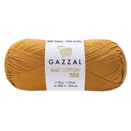 Gazzal Baby Cotton 205 musztardowy 522