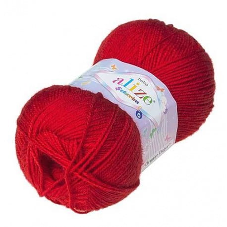 Alize Sekerim Bebe 106 krwisty czerwony