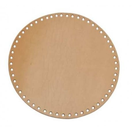 Skórzane dno do torebek okrągłe 20cm camel