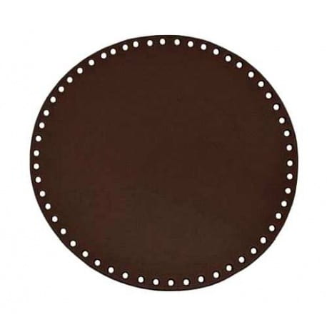 Dno do torebek ze skóry naturalnej okrągłe 25cm ciemny brąz