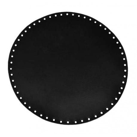 Dno do torebek ze skóry naturalnej okrągłe 25cm czarny