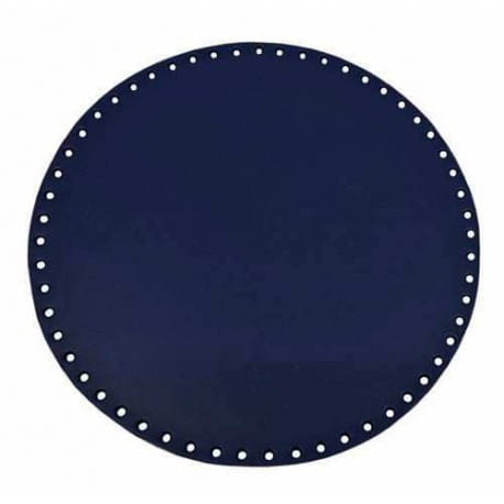 Dno do torebek ze skóry naturalnej okrągłe 25cm niebieski