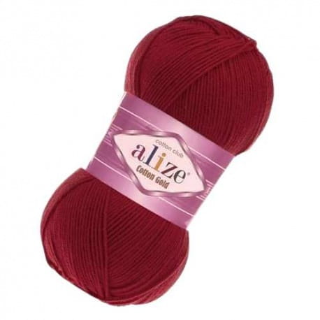 Alize Cotton Gold 390 ciemny czerwony