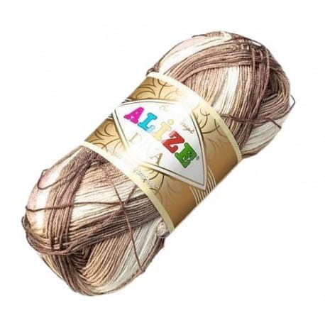 Alize Diva Batik Design 1815 biel, beż, czekolada