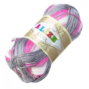 Alize Diva Batik Design 3245 róże, biel, szarość