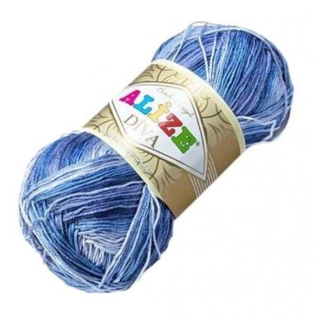 Alize Diva Batik Design 3282 błękitny i jeans
