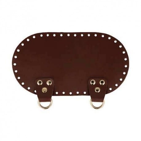 Skórzane dno do plecaka owalne 22cm/12cm brąz