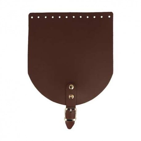 Skórzana klapka do torebki 18cm/20cm brąz