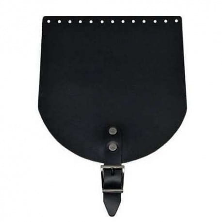 Skórzana klapka do torebki 18cm/20cm czarny