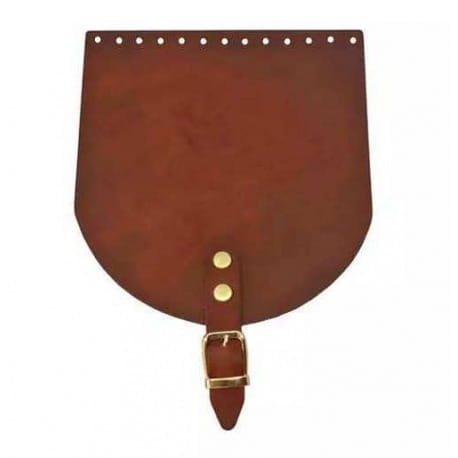Skórzana klapka do torebki 18cm/20cm olej