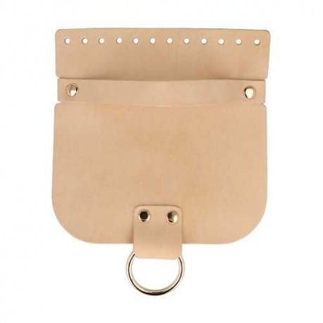 Skórzana klapka do torebki Rączka/Kółko 18cm/18cm camel
