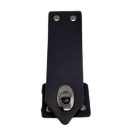 Skórzane zapięcie do torebki "Pat Wide" czarny