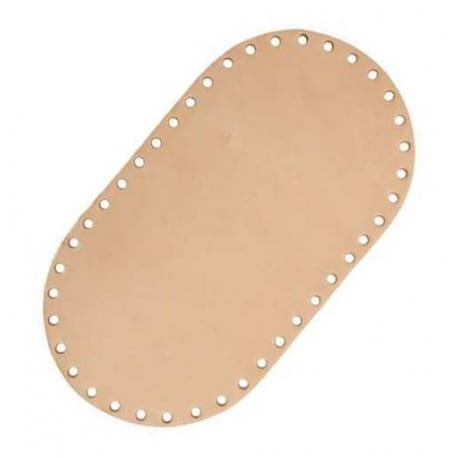 Skórzane dno do torebek owalne 26cm/14cm camel