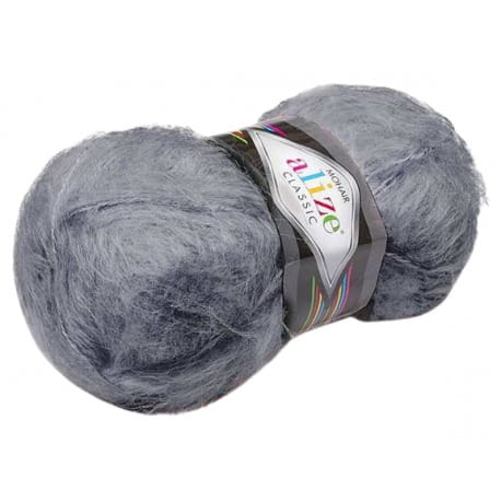 Alize Mohair Classic 412 ciemny szary