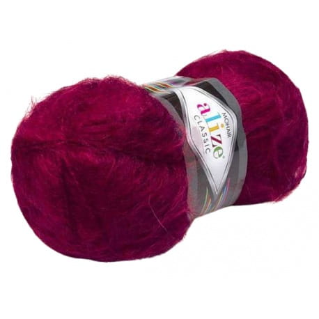 Alize Mohair Classic 57 bordowy